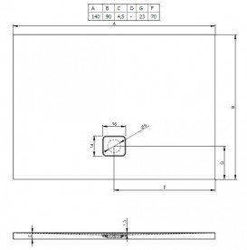 Душовий піддон Riho Basel 418 140x90 см акрил білий DC280050000000S