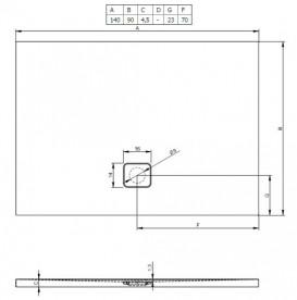 Душевой поддон Riho Basel 418 140x90 см акрил белый DC280050000000S