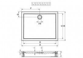 Душевой поддон Riho Davos 259 160x90 см акрил белый DA6700500000000
