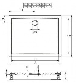 Душевой поддон Riho Davos 261 100х100 см акрил белый DA6900500000000