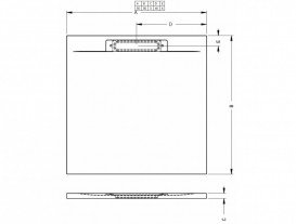 Душовий піддон Riho Isola 80х80 см литий мармур антрацит DR100800000000S