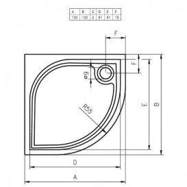 Душевой поддон Riho Kolping DB18 100х100 см литой мрамор белый DB1800500000000