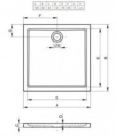 Душовий піддон Riho Zurich 242 130х80 см акрил білий DA7600500000000