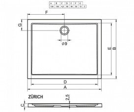 Душевой поддон Riho Zurich 260 100х100 см акрил белый DA6800500000000