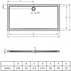 Душевой поддон Riho Zurich 276 180х90 см акрил белый DA8400500000000