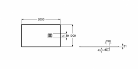 Душевой поддон Roca Terran 200х100 см искусственный камень песочный AP017D03E801510