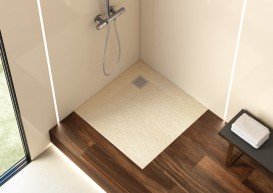 Душевой поддон Roca Terran 80х80 см искусственный камень песочный AP0332032001510