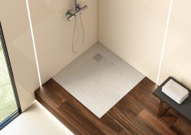 Душевой поддон Roca Terran 80х80 см искусственный камень дымчато-белый AP0332032001090