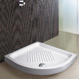 Душевой поддон угловой керамический Catalano Base 80х80 см белый 18080A00