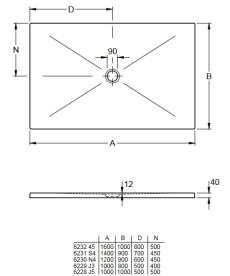 Душовий піддон Villeroy & Boch Subway Infinity 100х80 см санітарна кераміка townhouse 6229J3VPC0