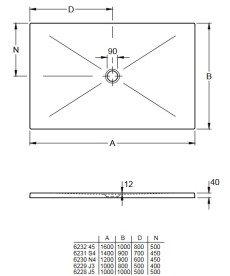 Душовий піддон Villeroy & Boch Subway Infinity 100х100 см см санітарна кераміка townhouse 6228J5VPC0