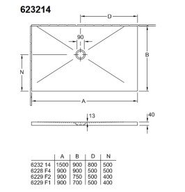 Душевой поддон Villeroy & Boch Subway Infinity 90х70 см санитарная керамика nordic creek 6229F1VPC8