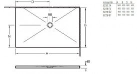Душовий піддон Villeroy & Boch Subway Infinity 150х90 см санітарна кераміка townhouse 623224VPC0