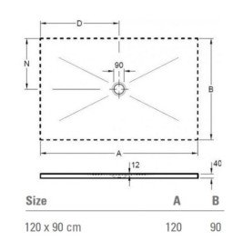 Душевой поддон Villeroy & Boch Subway Infinity 120х90 см санитарная керамика темно-серый 6230SCW9
