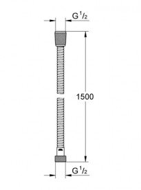 Душевой шланг Grohe Relexaflex 150 см металл хром 28105001