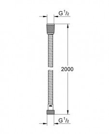 Душевой шланг Grohe Relexaflex 200 см металл хром 28140001