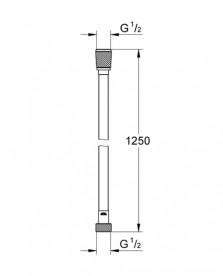 Душовий шланг Grohe Silverflex TwistStop 125 см пластик фантомний чорний 28362KF1