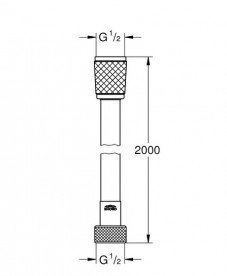Душевой шланг Grohe Relexaflex 200 см пластик хром 28155002