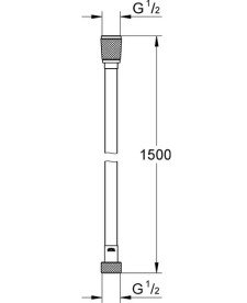 Душевой шланг Grohe VitalioFlex TwistStop 150 см пластик хром 27505001