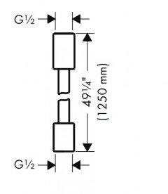 Душовий шланг Hansgrohe Axor ShowerSolutions 1,25 м текстильний нікель шліфований 28228820