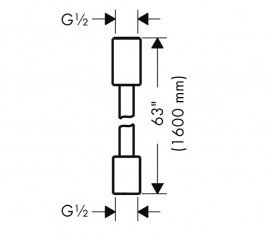 Душевой шланг Hansgrohe Axor ShowerSolutions 1,6 м текстильный матовый черный 28261670