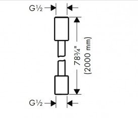 Душевой шланг Hansgrohe Axor ShowerSolutions 2 м текстильный шлифованная латунь 28291950