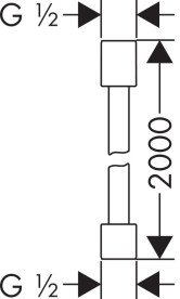 Душовий шланг Hansgrohe Axor ShowerSolutions з металевим ефектом 200 см матовий нікель 28284820