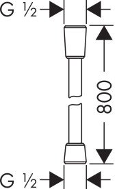 Душевой шланг Hansgrohe Isiflex 80 см пластик матовый черный 28278670