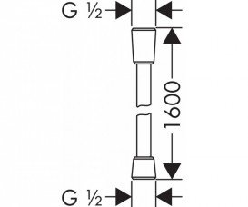 Душевой шланг Hansgrohe коллекция Comfortflex хром 28168000