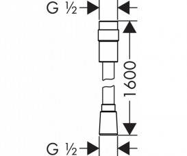 Душевой шланг Hansgrohe коллекция Isiflex с регулировкой напора хром 28248000