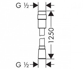 Душевой шланг Hansgrohe коллекция Isiflex с регулировкой напора хром 28249000