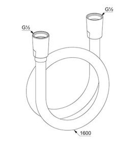 Душовий шланг Kludi Suparaflex 160 см пластик брошурований нікель PVD 61072N500