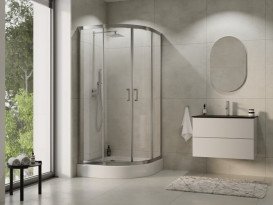 Душовий куточок Besco Modern 80х80х190 см профіль глянсовий хром/скло прозоре MA-108-190-G