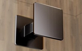 Душовий куточок Besco Pixa 100х80х195 см правий профіль збройовий метал/скло прозоре PPP108-195GR