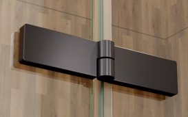 Душовий куточок Besco Pixa 100х80х195 см правий профіль збройовий метал/скло прозоре PPP108-195GR