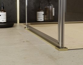 Душевой уголок Besco Pixa 120х80х195 см левый профиль золото/стекло прозрачное PPL-128-195G