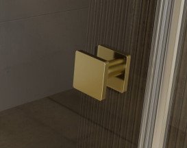 Душовий куточок Besco Pixa 120х90х195 см лівий профіль золото/скло прозоре PPL-129-195G