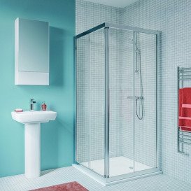 Душовий куточок Geberit Geo 90х90 см прозоре скло/сріблястий профіль 560.122.00.2