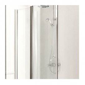Душовий куточок Kerasan Retro DX 80х96 см двері з боку 80 см профіль золото прозоре скло 9144T1