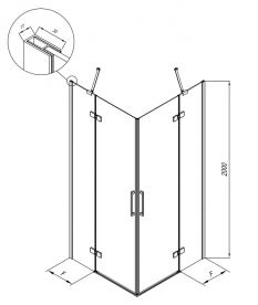 Душевой уголок Kolpa San Taurus TKK 90x90 см профиль хром/прозрачное стекло 514560