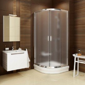 Душевой уголок полукруглый Ravak Blix BLCP4-90 профиль сатин стекло grape 3B270U00ZG