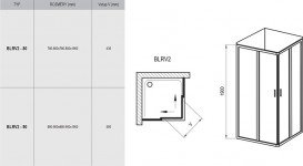 Душовий куточок квадратний Ravak Blix BLRV2-80 білий профіль скло transparent 1LV40100Z1