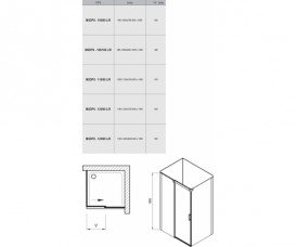 Душевой уголок прямоугольный Ravak Matrix MSDPS-110/80 L профиль сатин стекло transparent 0WLD4U00Z1