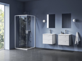 Душевой уголок Ravak Blix II NBLRV2-80 профиль белый матовый стекло transparent 1LM40E00Z1