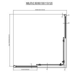Душовий куточок Ravak Blix II NBLRV2-90 профіль білий матовий скло transparent 1LM70E00Z1