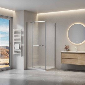 Душевой уголок Ravak Domospa ESDPS-90/90 90х90 см профиль полированный алюминий стекло transparent RKUC500018