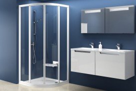 Душевой уголок Ravak Supernova SKCP4-80 полукруглый белый профиль стекло transparent 31140100Z1
