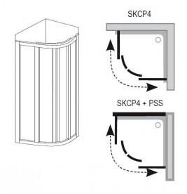 Душевой уголок Ravak Supernova SKCP4-80 полукруглый белый профиль стекло transparent 31140100Z1