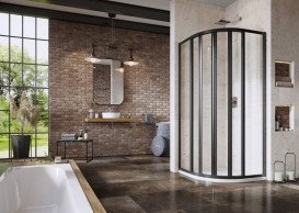 Душевой уголок Ravak Supernova SKKP6 90х90 см профиль черный/прозрачное стекло 3207O302Z1