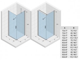 Душовий куточок Riho Novik Z201 100x100 см хром/прозоре скло GZ5100100